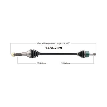 Wide Open OE Replacement CV Axle for YAM FRONT VIKING/WOLVERINE 14- YAM-7029